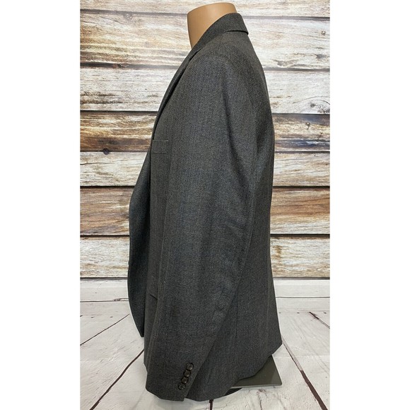 Lauren Ralph Lauren Mens Gray Size 42 RTwo-Button Blazer Jacket 100% Wool - Picture 6 of 9